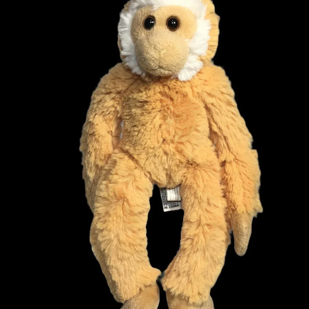 Ganz Hanging Monkey Soft Plush Orange Cream Stuffed Animal H10671 VHTF 10" RARE - Picture 2 of 8